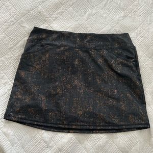 Lilly Pulitzer Black Skort with Metallic Copper Speckle